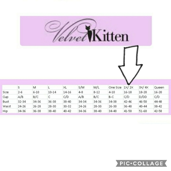 🆕 2X plus size Velvet Kitten sexy black chemise 🆕 - Picture 6 of 8